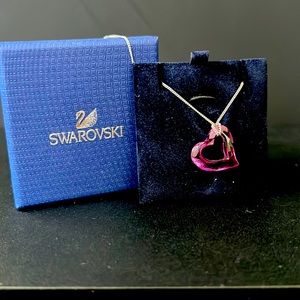 COPY - Swarovski Fuchsia Heart Crystal Necklace